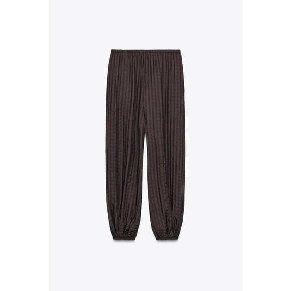 ZARA GINGHAM BLOOMER TROUSERS ZW COLLECTION - Picture 3 of 4